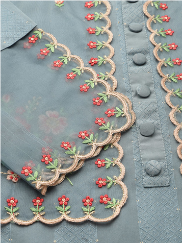 Salimar Vol 9 Embroidered Kurti With Bottom Dupatta
